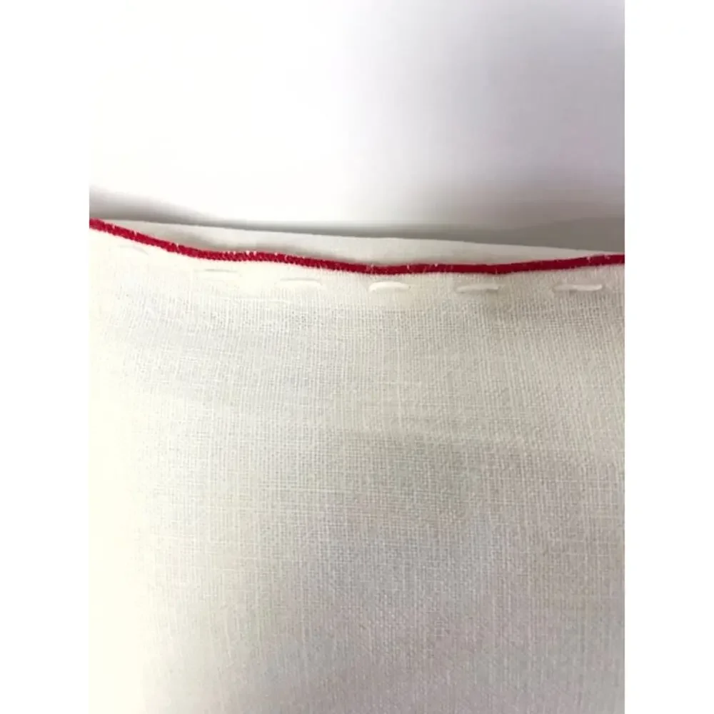Upcycled Handcrafted Vintage Linen Cherry Doily Accent Boudoir Pillow 14